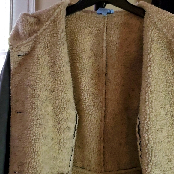 SO BLUE SIGRID OLSEN FAUX SUEDE/FAUX SHEEP WOOL SHEARLING WINTER COAT SZ 3X - Picture 8 of 11